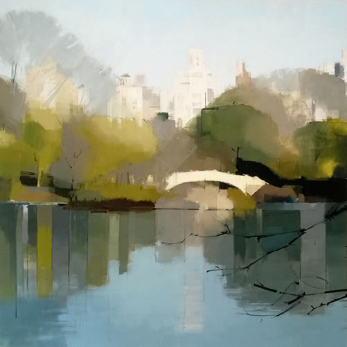 painting Bow Bridge Reflections