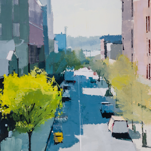 painting Highline Looking West by Lisa Breslow