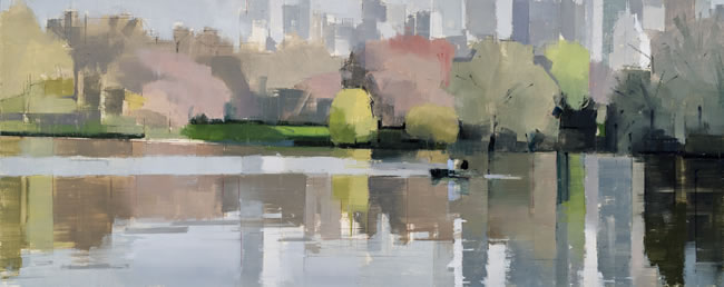 painting, Spring Reflections