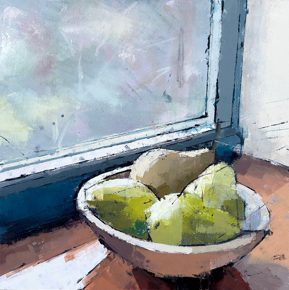 painting, Pears, painting by Lisa Breslow